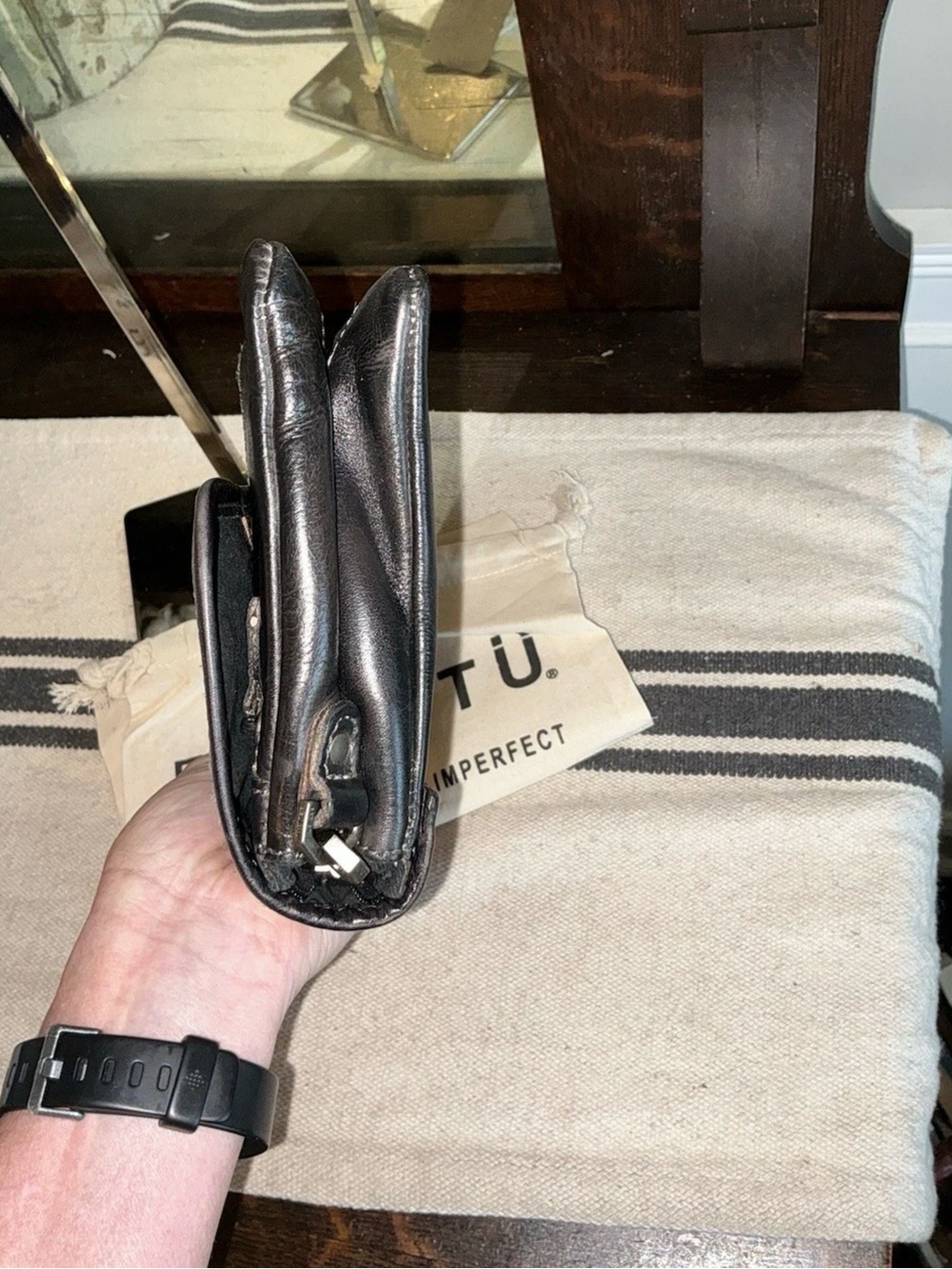 NWT Bed Stu Leather Ziggy Clutch Crossbody Belt Bag Black Rustic MSRP $210 - Picture 10 of 16